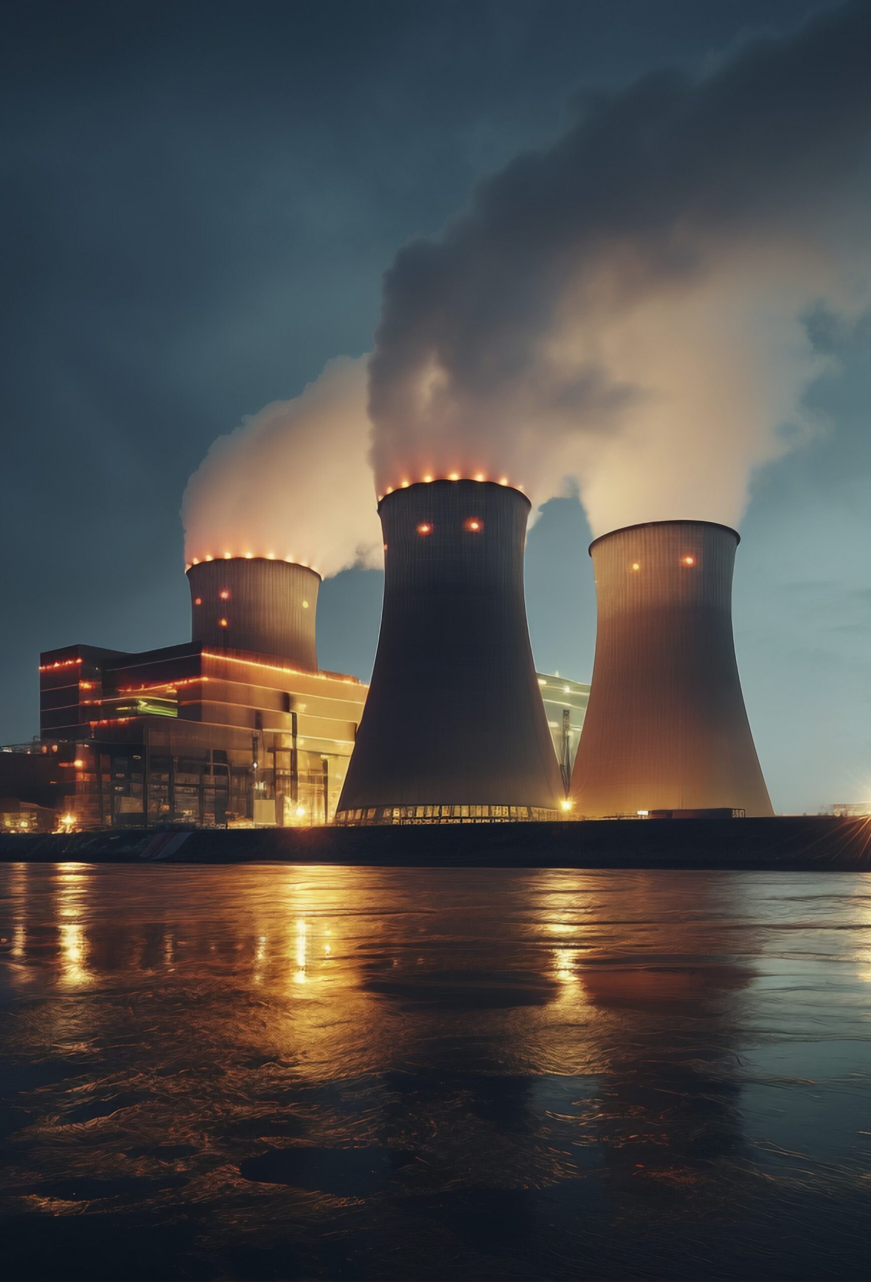 view-nuclear-power-plant-with-towers-letting-out-steam-from-process